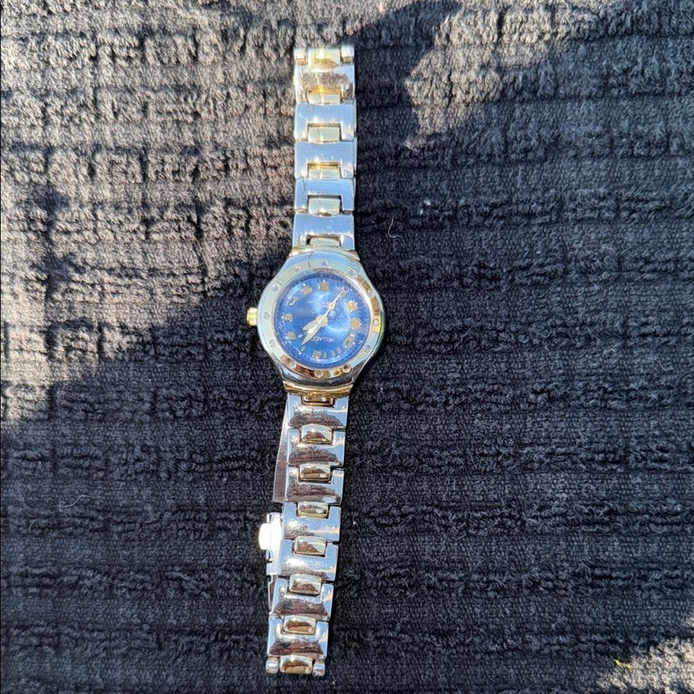 Vellaccio Silver Gold Watch with Blue Dial